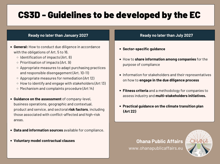 Guidelines to be Developed by the EC - Ohana Public Affairs